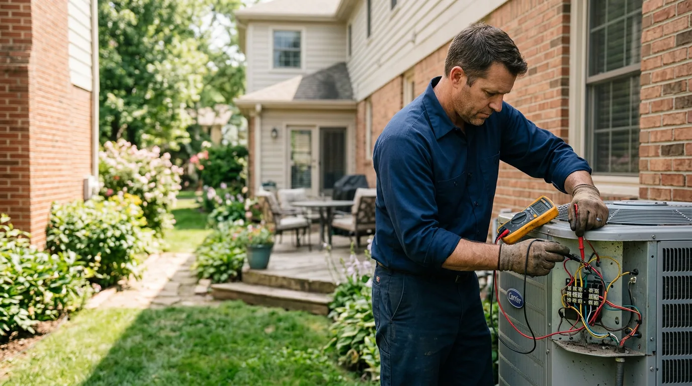 HVAC technician working near Portville, NY